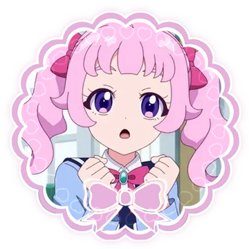 mitsuki from himitsu no aipri with cute blue border